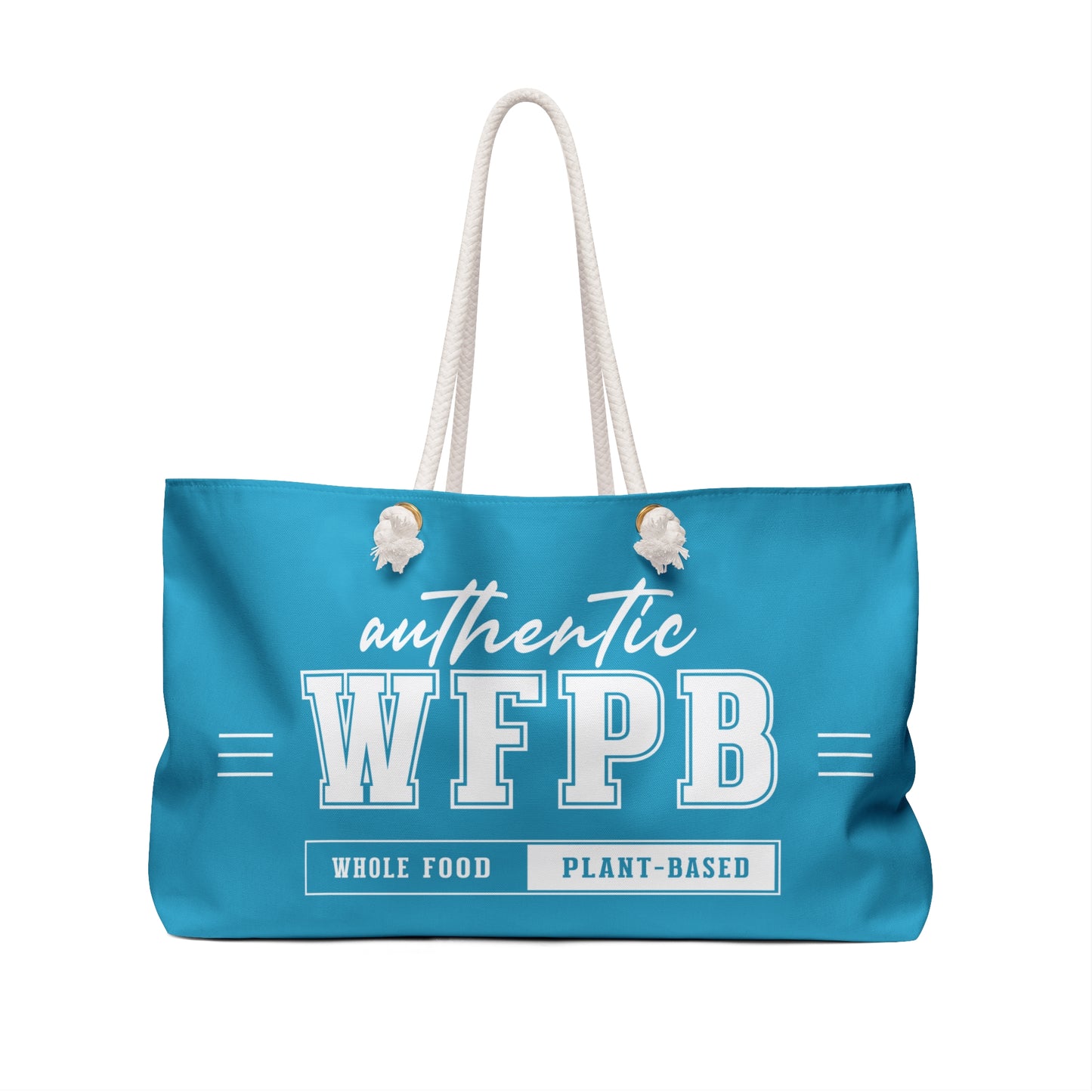 Authentic WFPB, Whole Food Plant-based  |  Turquoise Weekender Bag