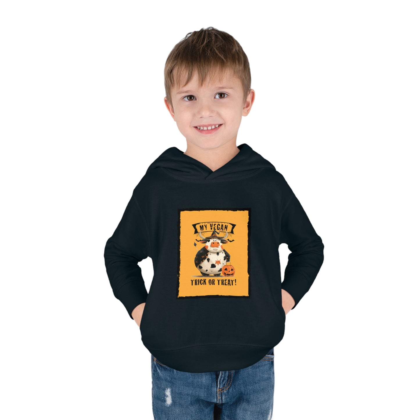 My Vegan Trick or Treat - Cow  |  Toddler Pullover Fleece Hoodie