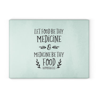 Let Food Be Thy Medicine   |  Vegan Plant-based Glass Cutting Board