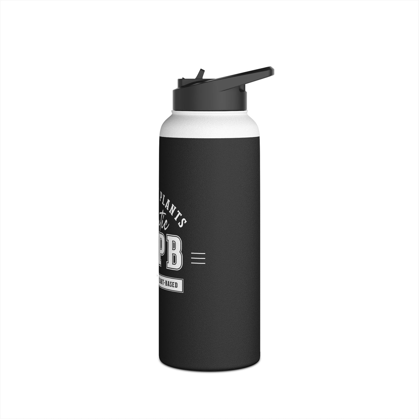 Fueled By Plants, Authentic WFPB  |  Stainless Steel Water Bottle, Standard Lid