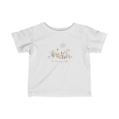 Yes, I'm a Vegan Baby, Watercolor Art  |  Infant Fine Jersey Tee