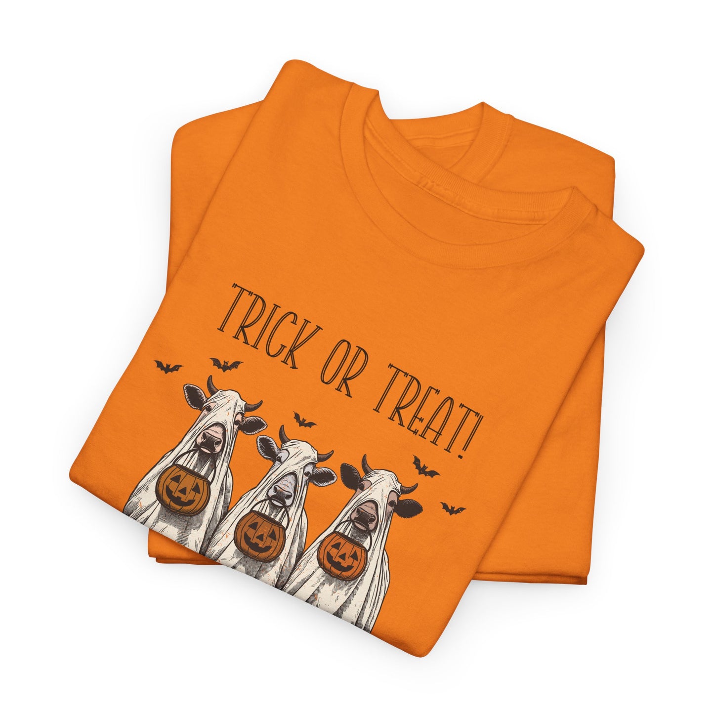 Trick or Treat!  Happy Vegan Halloween  |  Halloween Unisex 100% Cotton Vegan Tee