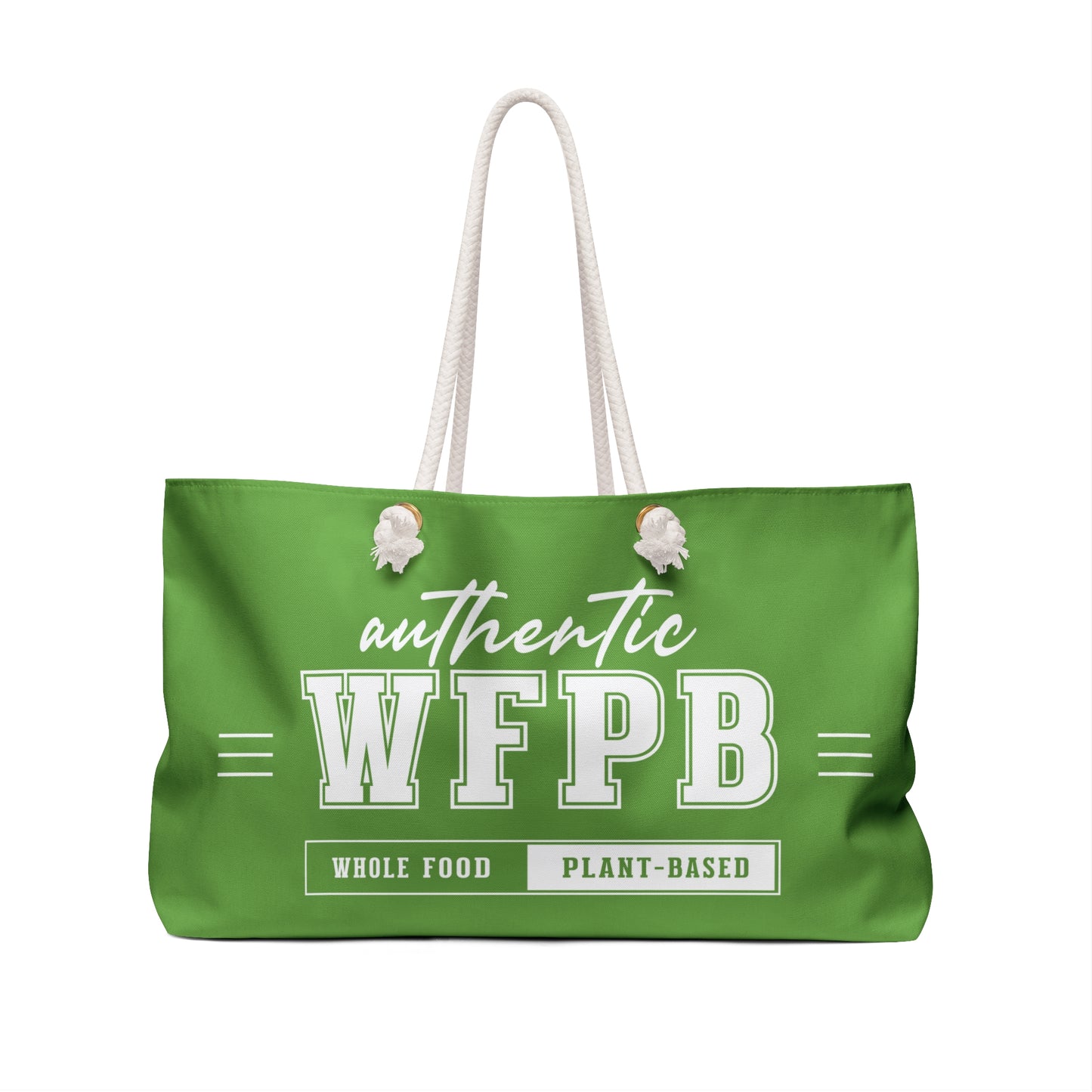 Authentic WFPB, Whole Food Plant-based  |  Green Weekender Bag