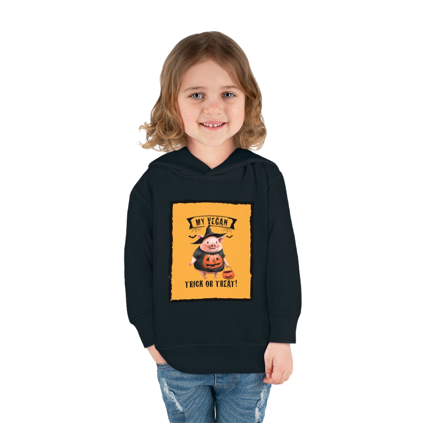 My Vegan Trick or Treat - Piglet  |  Toddler Pullover Fleece Hoodie