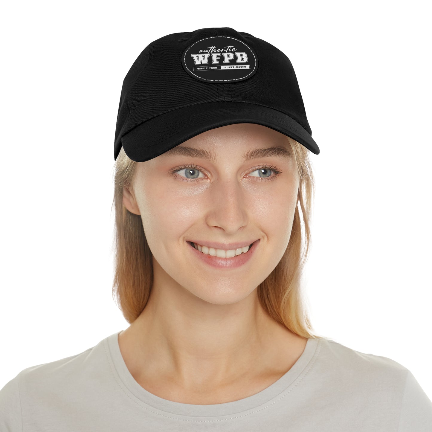 Authentic WFPB, Whole Food Plant-based  |  Cap with Vegan Leather Patch