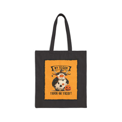 My Vegan Trick or Treat - Cow  |  100% Cotton Bag for Trick or Treating