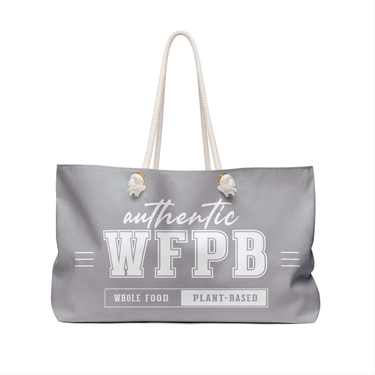 Authentic WFPB, Whole Food Plant-based  |  Gray Weekender Bag