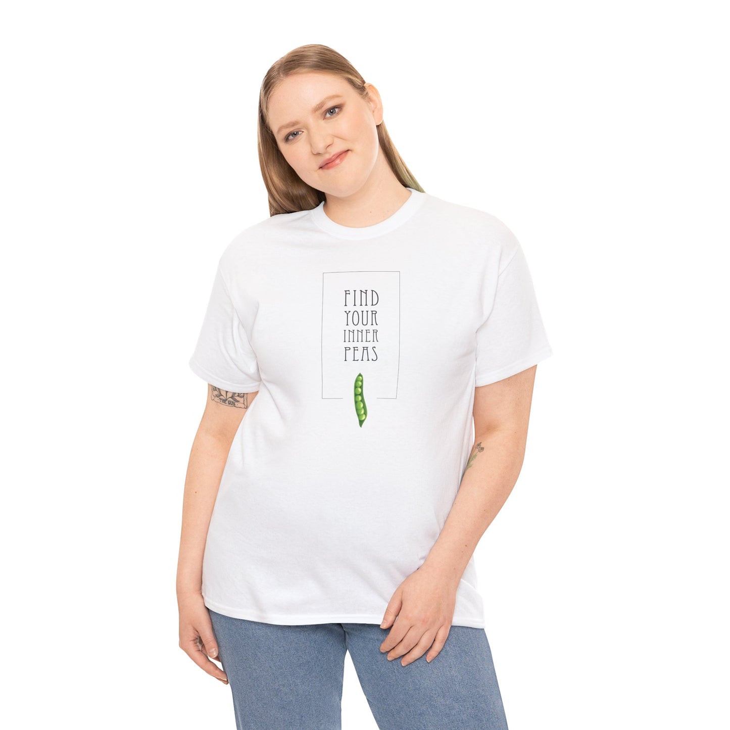 Find Your Inner Peas  |  Unisex 100% Heavy Cotton Tee