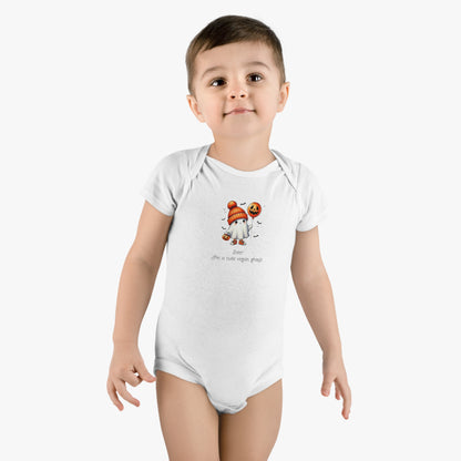 Cute Vegan Ghost  |  Onesie® 100% Certified Organic Cotton Baby Bodysuit