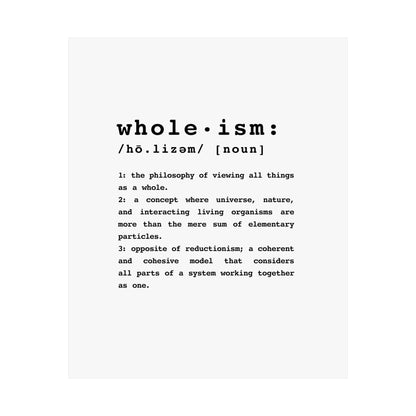 Wholism Premium Matte Vertical Poster  |  WFPB Inspiration Home Decor