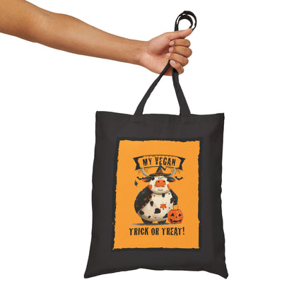 My Vegan Trick or Treat - Cow  |  100% Cotton Bag for Trick or Treating